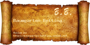 Baumgarten Bettina névjegykártya